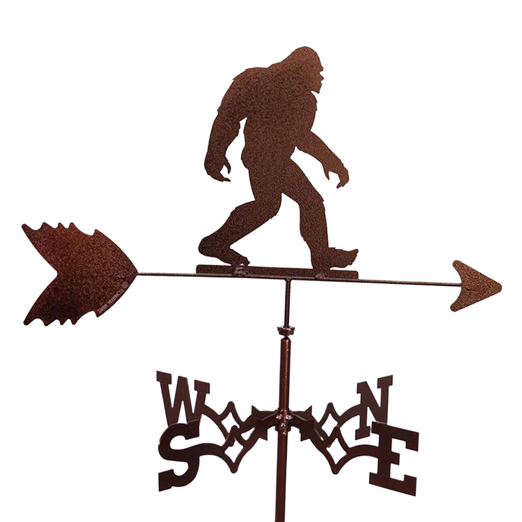 Weathervane Weather Vanes Roofs Retro Garden Stake Weather Vane Measuring Tools Outdoor Roof Decoration Architecture Decor Craft: Tall Sasquatch