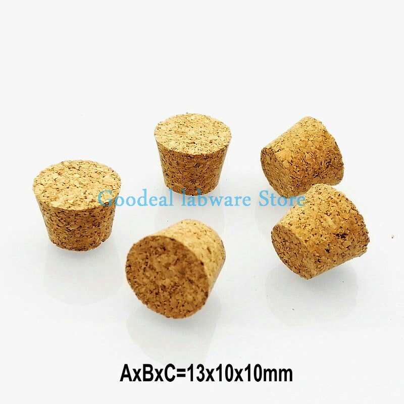 100pcs Top DIA 7.5mm to 30mm Wooden Cork Lab Test Tube Stopper Kettle Pudding Bottle Cork Cap Burette Tube Wood plug