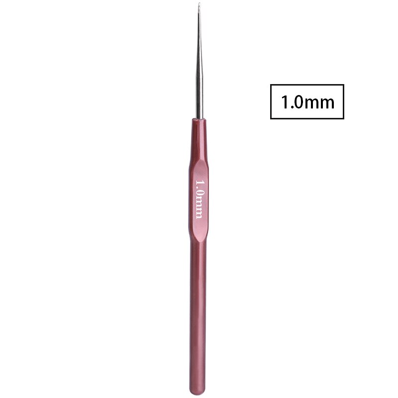 Lmdz 1 kpl virkkuukoukku pieni koko lanka neulepuikot pitsinukeille tee itse työkalut 15 kokoa koukut neulomiseen 0.5mm-2.1mm: 1.0mm
