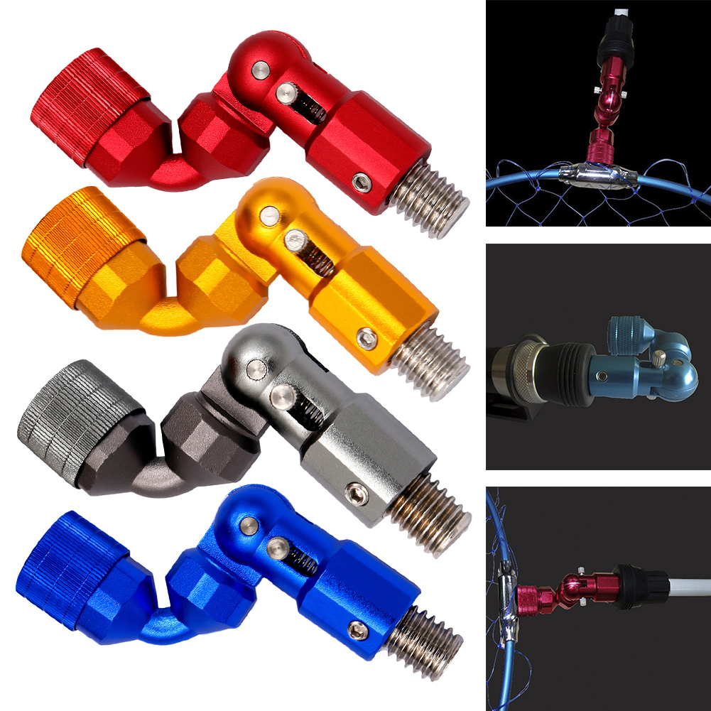 12mm Thread Landing Net Connector Fishing Gear Aluminum Alloy 12mm 1 2 Inch Folding Joint Compact Size Efficient