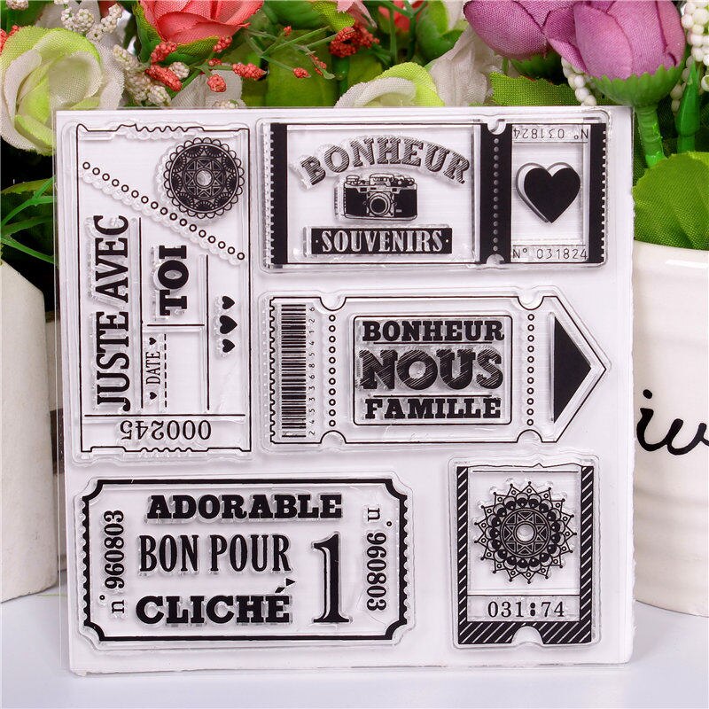 Petite feuille de timbre en caoutchouc Silicone Transparent, porte-timbres en caoutchouc, bricolage mignon motif, cartes de papier pour Album Photo, Scrapbooking: 38