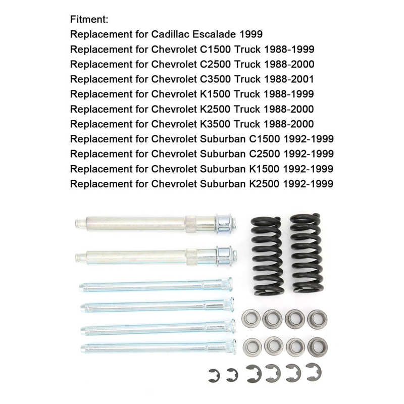 Door Hinge Repair Kit Door Hinge Pin Kit Stainless Steel with Spring for Car Door Parts