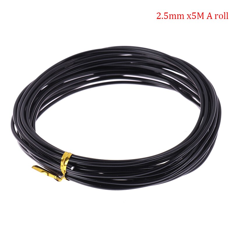 Total 5m (Black) Bonsai Wires Anodized Aluminum Bonsai Training Wire With 5 Sizes (1.0 Mm,1.5 Mm,2.0 Mm 2.5mm .3mm): L