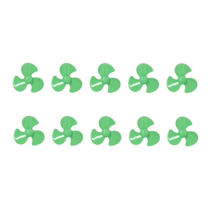 Plastic Propellers 3 Blades Propeller with 2mm Hole for DIY Toys Model: Green