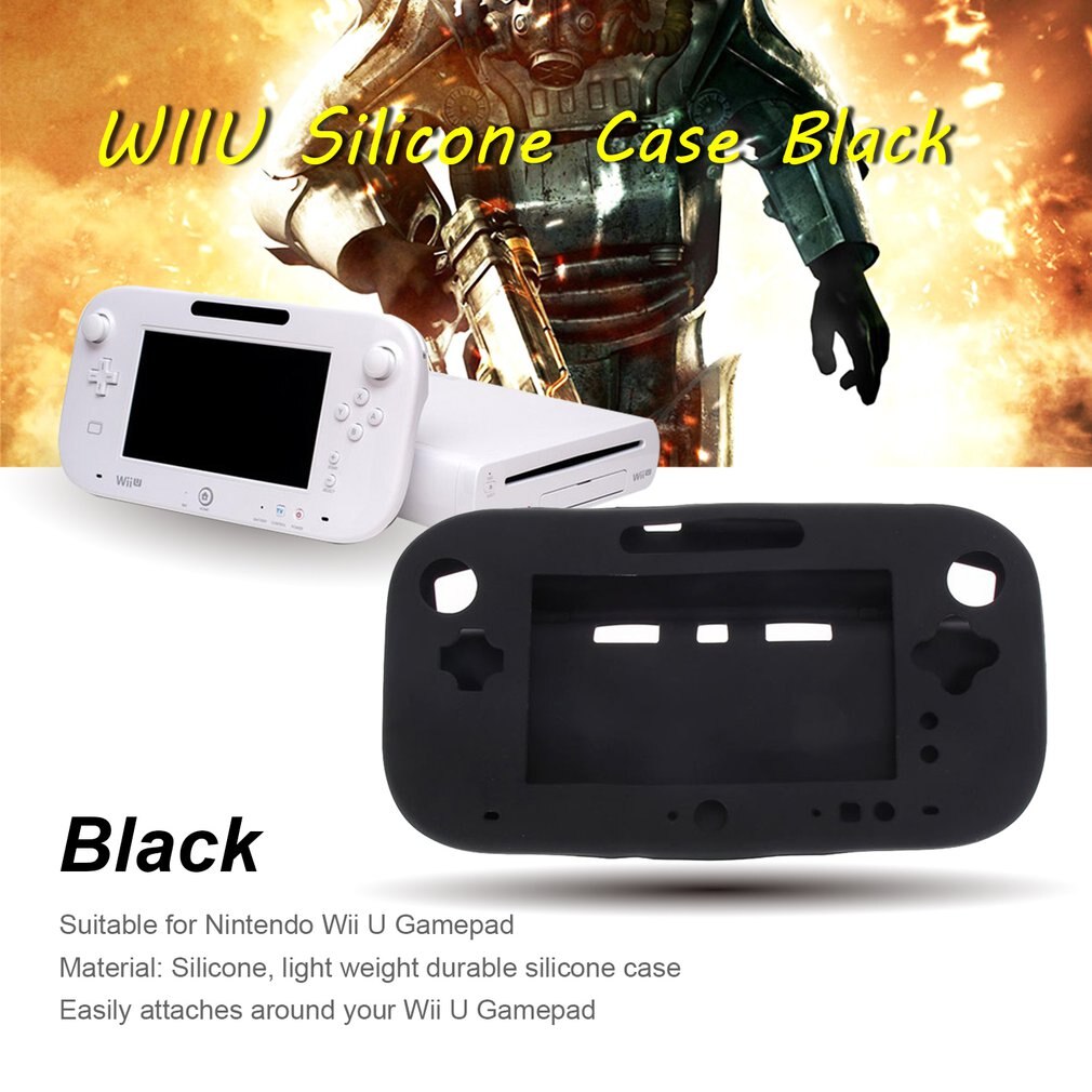 Soft Silicone Full Body Protector For Wii U Gel Case Cover Skin Shell for Nintend WiiU Gamepad Controller