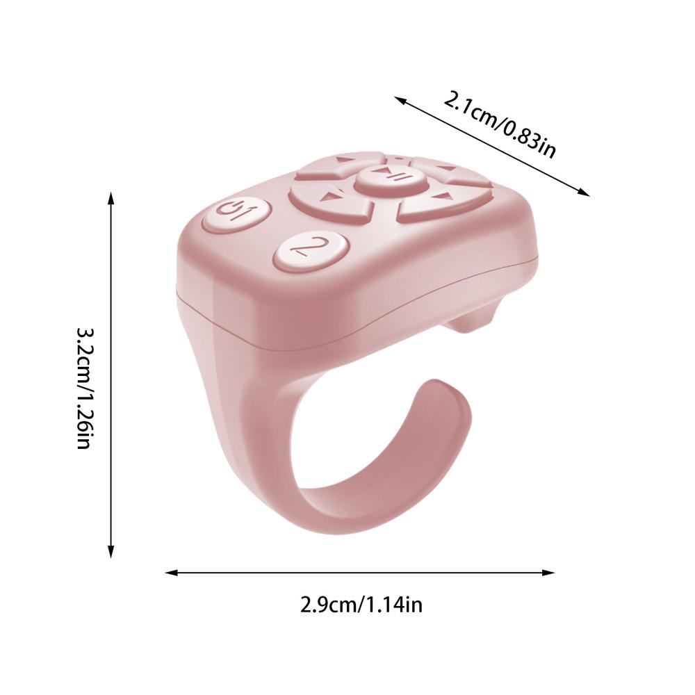 Auto Clicker Remote Control Page Turner Wireless Bluetooth Selfie Button Scrolling Ring Fingertip For Photos Videos E-Book