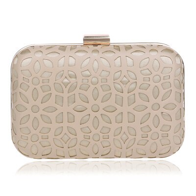 SEKUSA Aushöhlen Stil Pu Abend Taschen Mit Kette Schulter Tag Kupplungen Abend Taschen Schwarz/Gold Geldbörse Brieftaschen: YM1005gold
