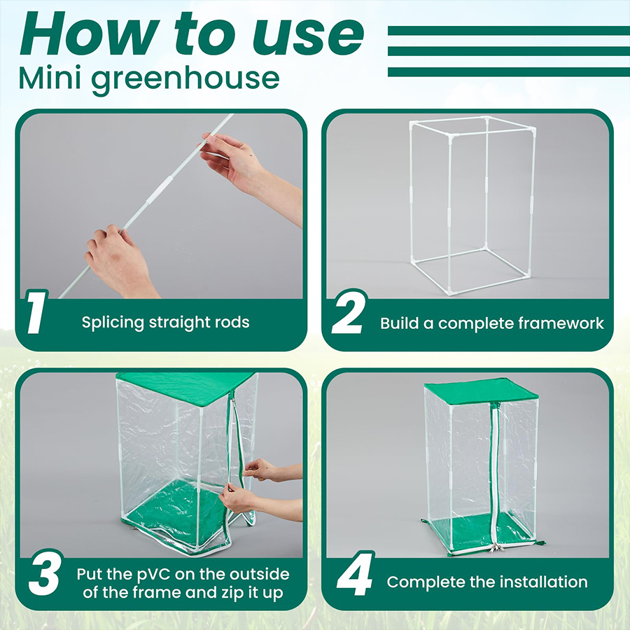 Mini invernadero portátil para interiores y exteriores, casa cálida, cubierta de malla para jardinería, protección emergente para pájaros y jardín, fruta