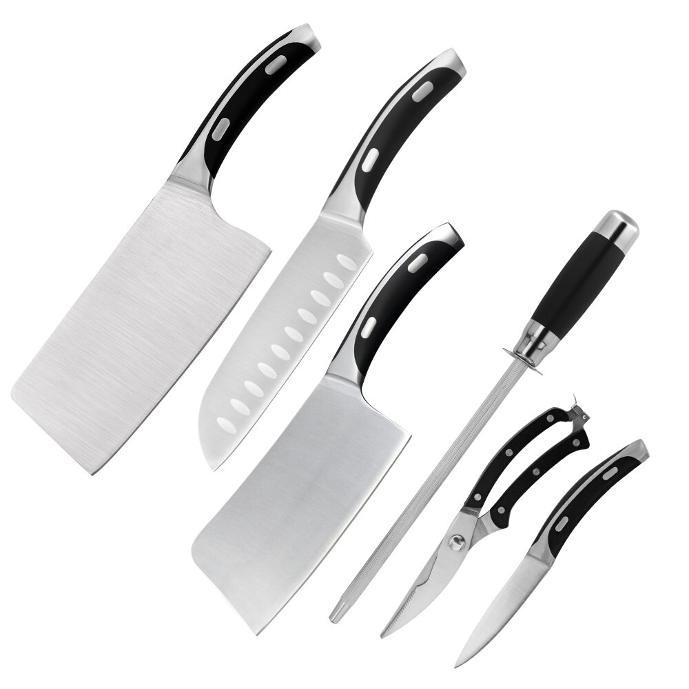 Jaswehome 6pcs Kitchen Knife Set Stainless Steel Knives Paring Utility Chef Knife Cooking Accessory Chef Knives Set