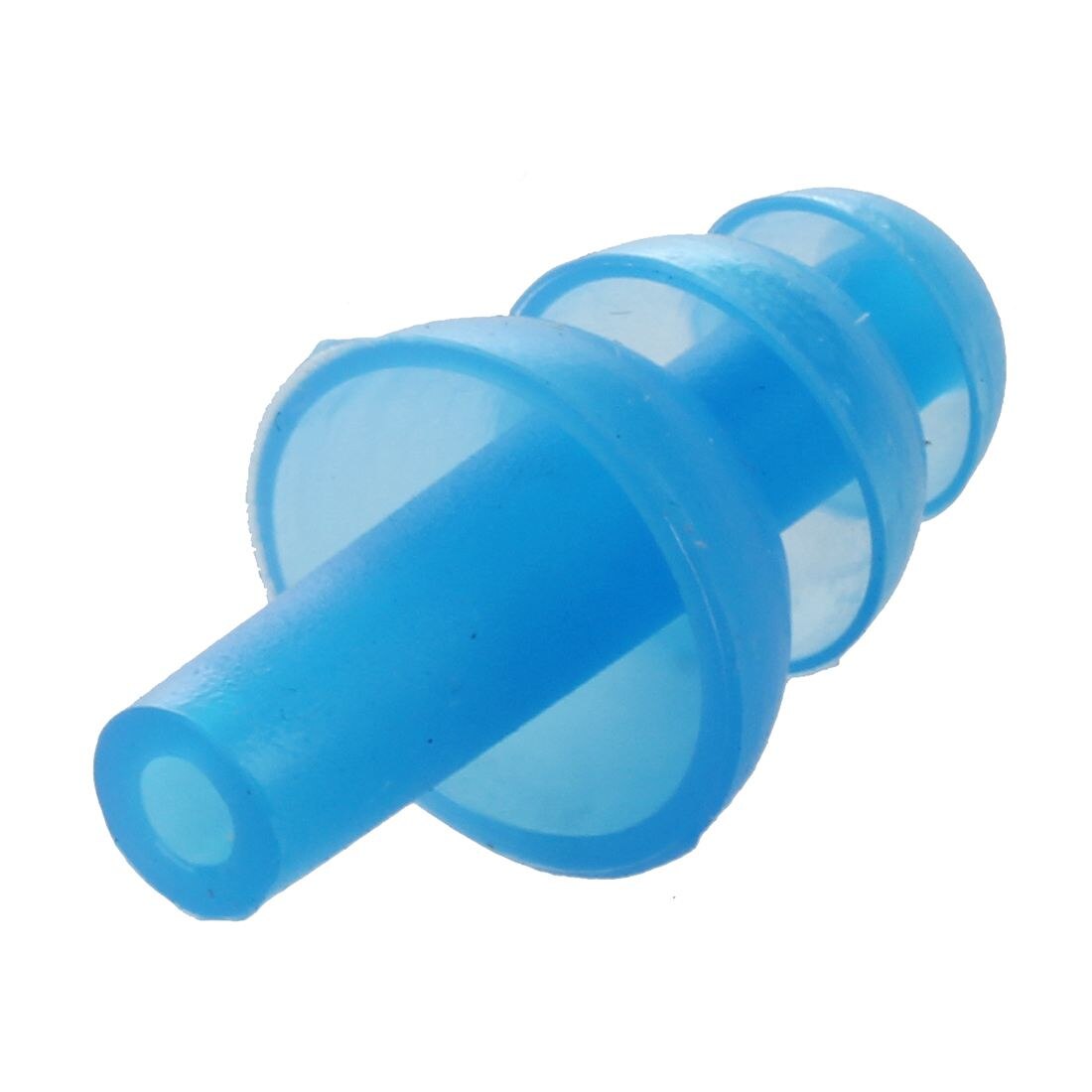 Par de tapones para los oídos de silicona flexibles para natación y buceo, color azul