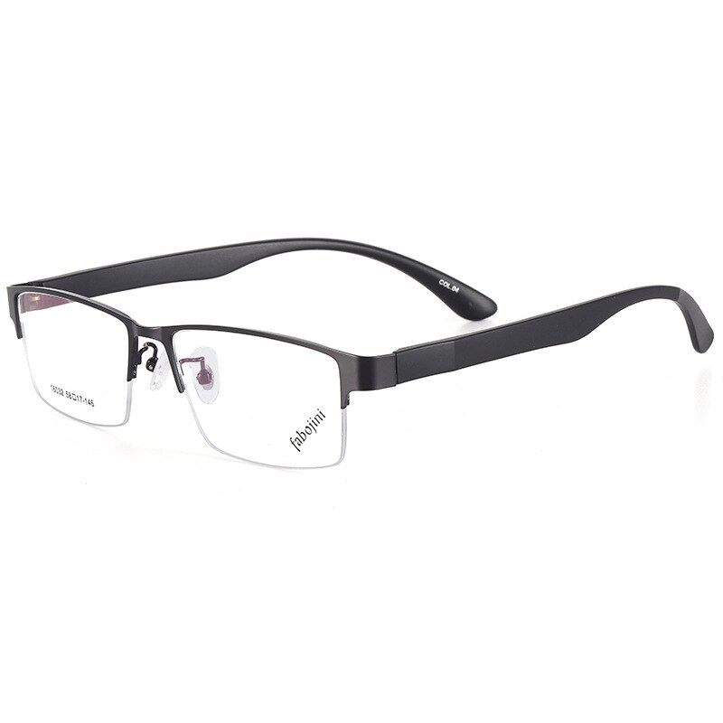 Oversized Brillen Mannen 152 Mm Brede Kop Brilmontuur Man Semi Randloze Bril Brillen Voor Optic Lens Grote: GRAY
