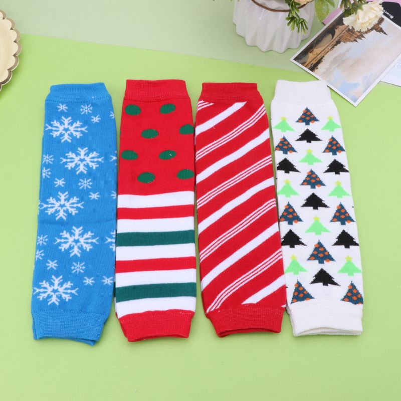 1 par de natal perna aquecedores menina menino menina algodão listra onda ponto leggings 14 cores bebê rastejando meias do bebê
