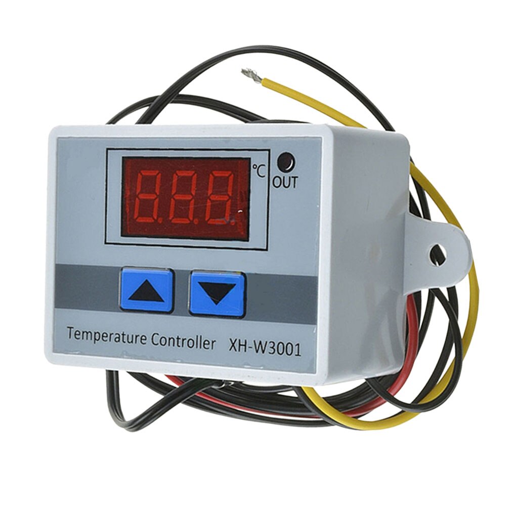 Dc12v/24 v digital termostato controlador de temperatura medidor regulador w3001