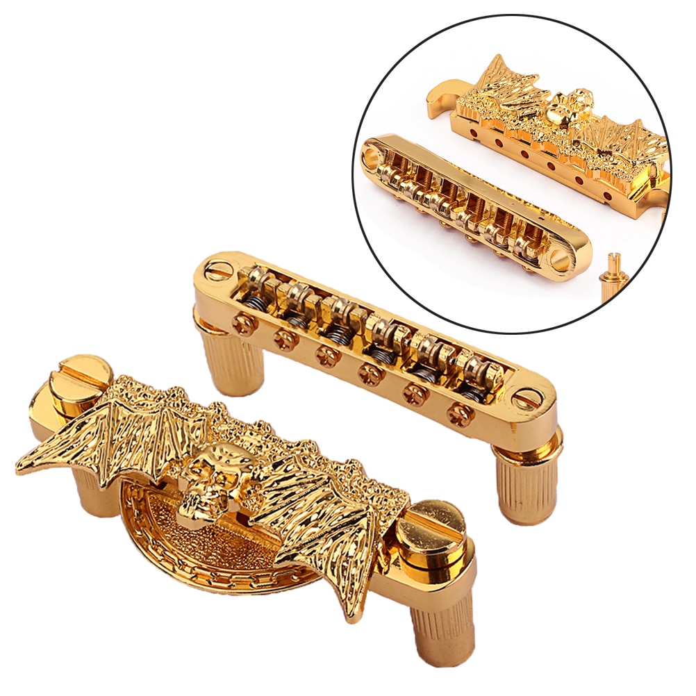 Replacement Tailpiece Bridge And Saddle Set For Les Paul Style Guitar