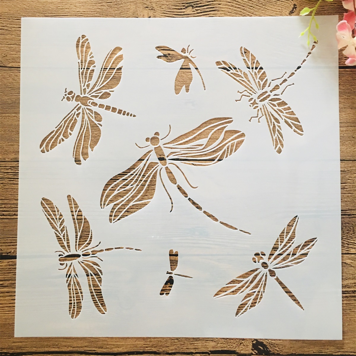 30*30cm Mandala abeja colmena DIY capas plantilla para pintura de pared libro de recortes colorear relieve álbum plantilla decorativa: Oro