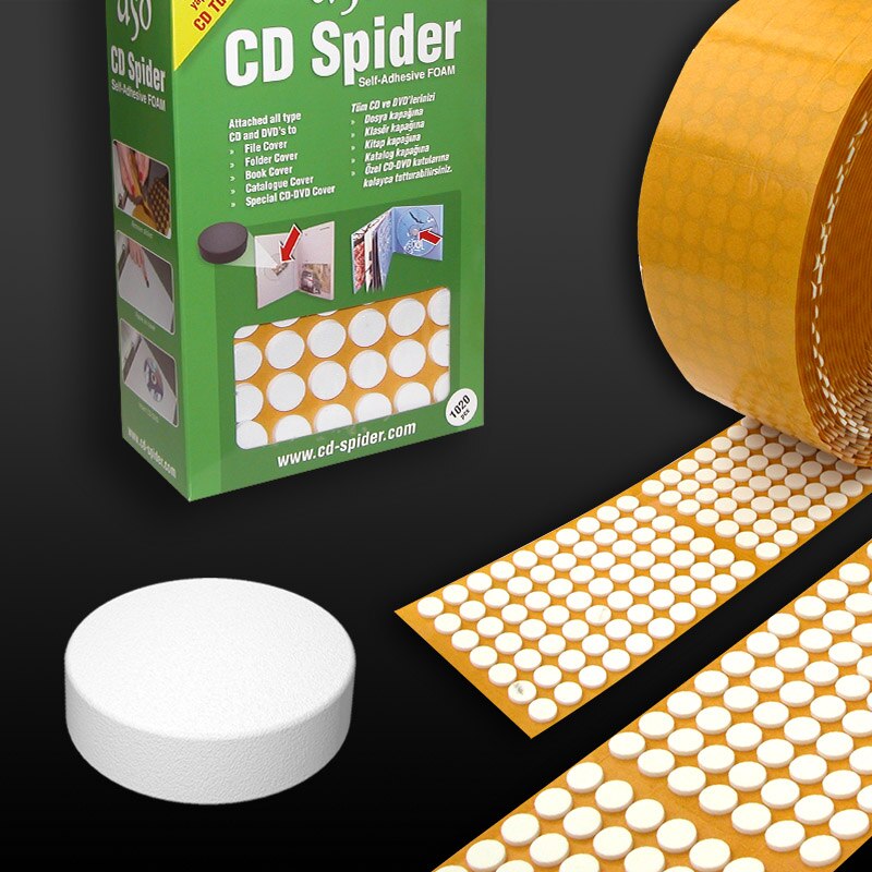 CD DVD Foam Hub Spider Holders Self Adhesive Sticky Dots Studs (different color)
