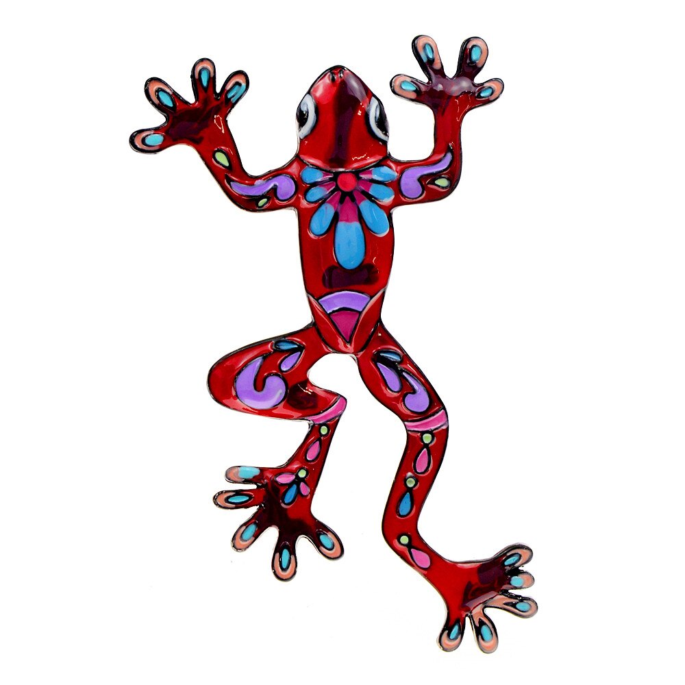 CINDY XIANG – broches en forme de grenouille pour femmes, 4 couleurs disponibles, en émail, dessin animé, Animal, de: red