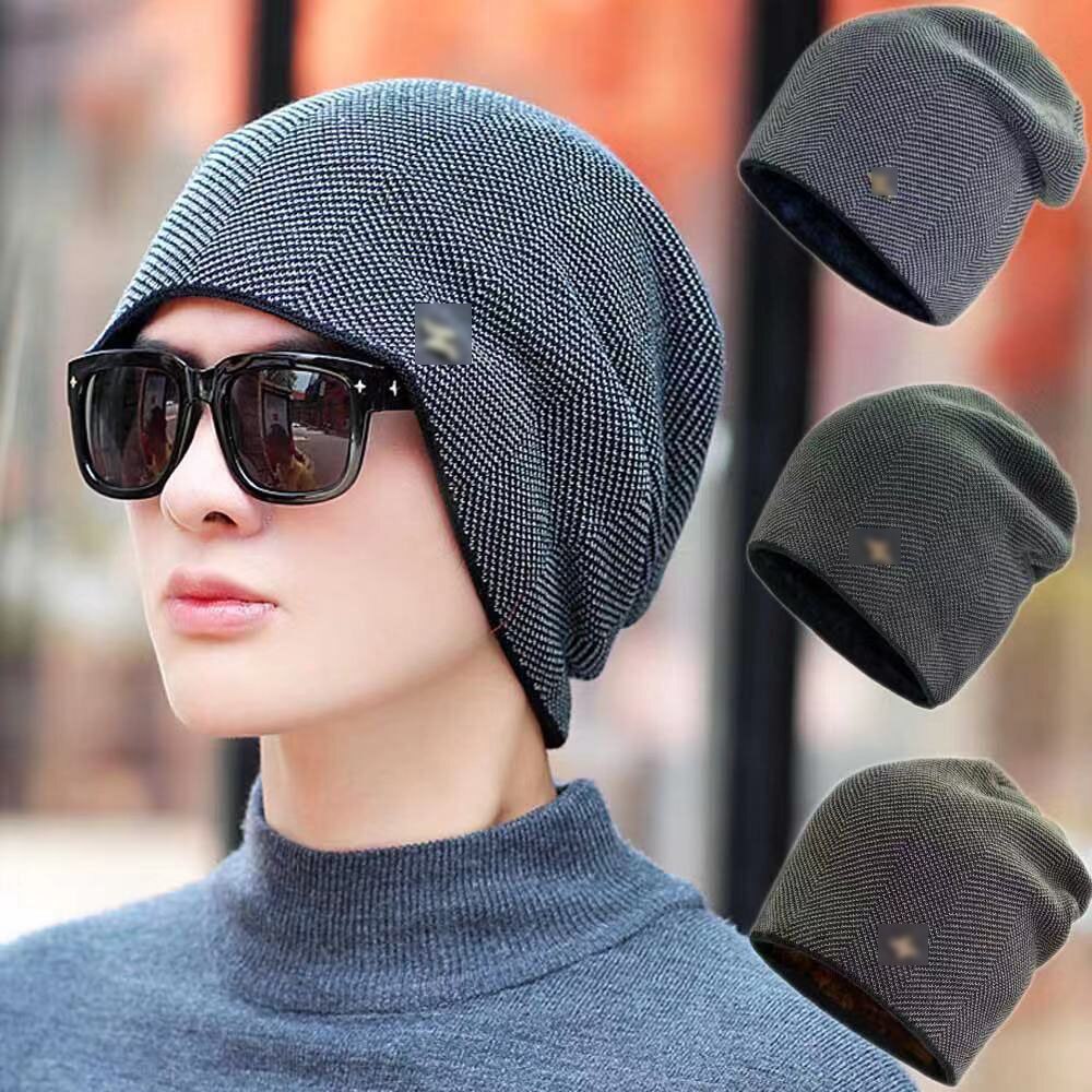 56-58cm hat autumn and winter warm knitted hat winter thick wool hat British smile casual male hat