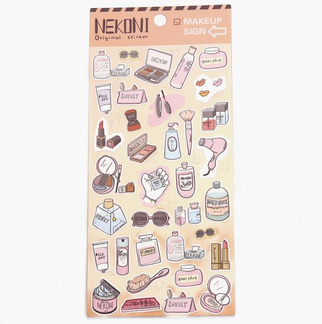 Paper Sport DIY Scrapbook Decorative Stickers Sports Dessert film cosmetic Stationery Travel series stickers For Kids 1pc: cosmetic