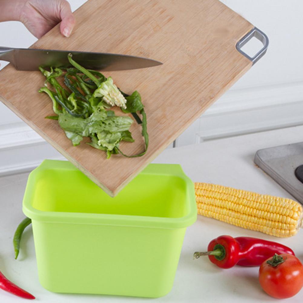 Hanging Trash Can In Kitchen Desktop Cabinet Storage Dustbin Bucket Rubbish Garbage Door Bin Trash Plastic Can C0X2