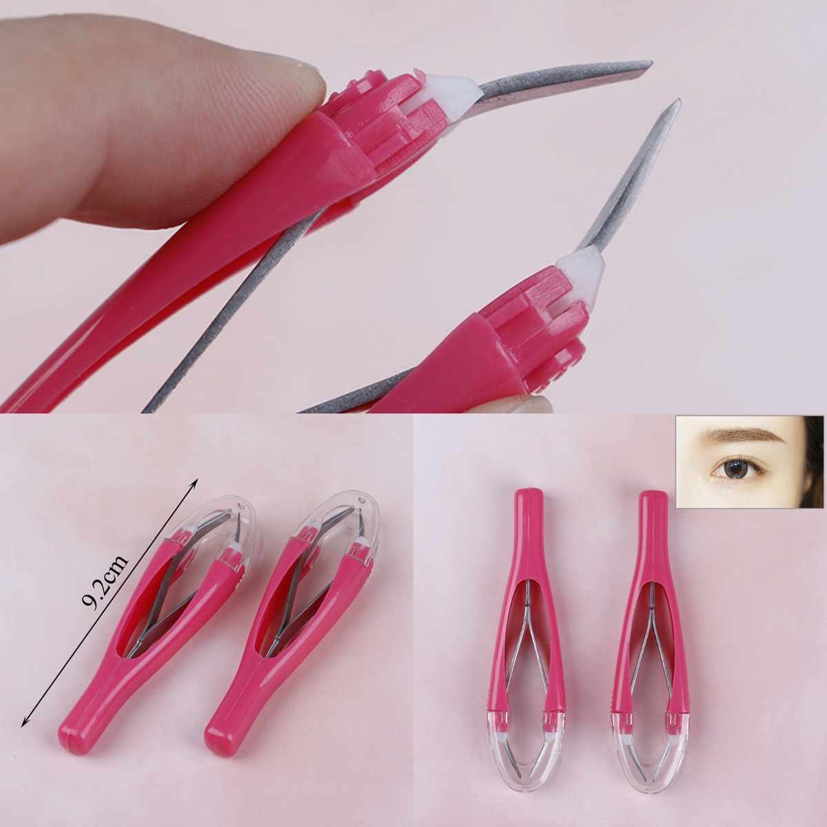 1Pcs Nuttig Mooie Professionele Automatisch Intrekbare Rvs Slant Tip Ontharing Wenkbrauw Pincet Make-Up Tool