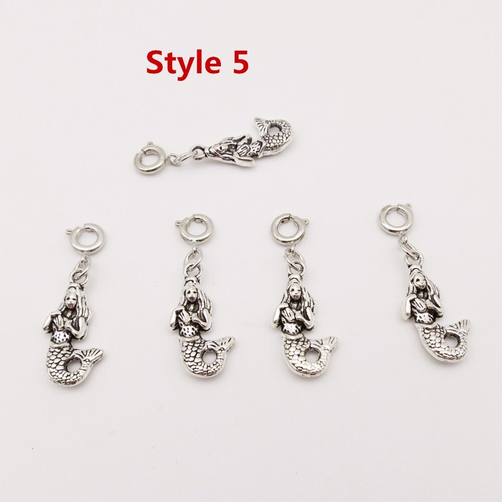 5 teile/paket verschiedenen 8 stile Charms haar braid furcht dreadlock perlen clips manschetten ringe Schmuck dreadlock Verschlüsse zubehör: 5pcs Style 5