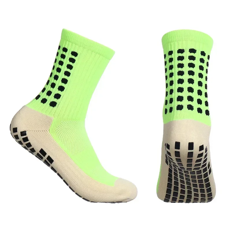 Heren Voetbal Sokken Sport Fietsen Grip Sokken Anti Slip Antislip Grip Pads voor Voetbal Basketbal Voetbaluitrusting: Khaki