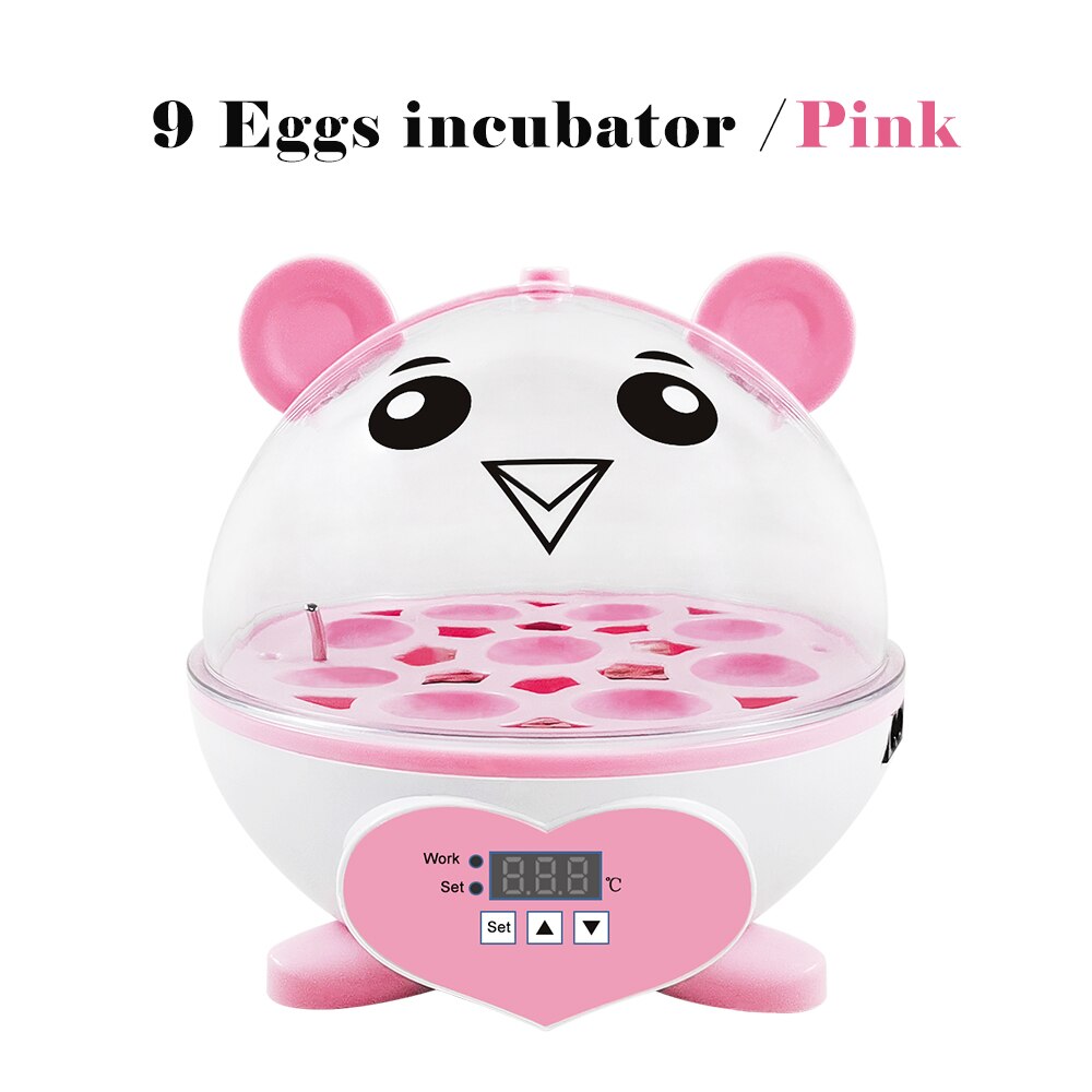 Incubadora Digital de 9 huevos para aves de corral, mejor incubadora de temperatura para granja, pollo, pato, pájaro, Paloma