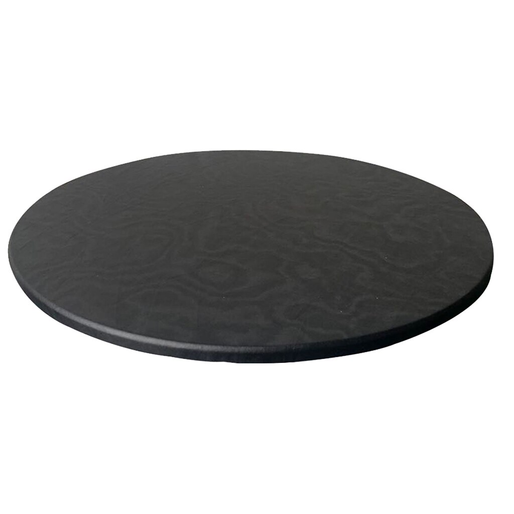 Uitgerust Tafel Dekken Doek Elastische Randen Ronde Zachte Tafelkleed Tot 120Cm Dia: Black