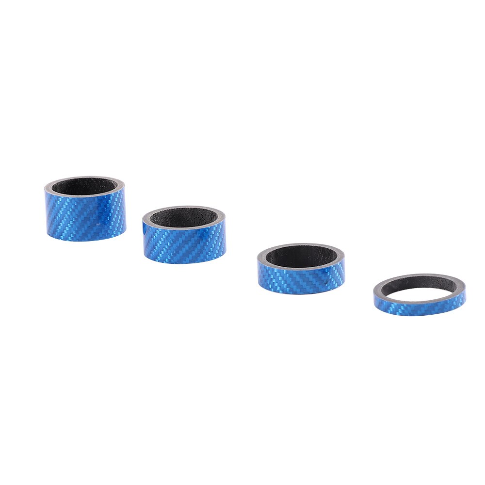 4 stuks mountainbike voorvork fiber fietsonderdelen 5/10/15/20 mm afstandsringen fiets headset ring fiets headset afstandhouder: Blauw