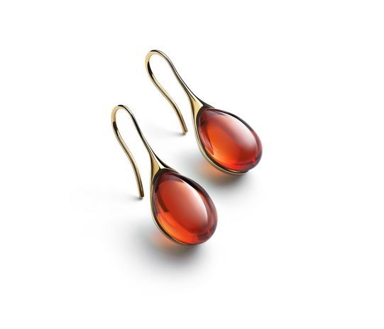 Kleur Ingelegd Water Glass Stone Oorbellen Met Overdreven Persoonlijkheid Voor Vrouwen Sieraden: Rood