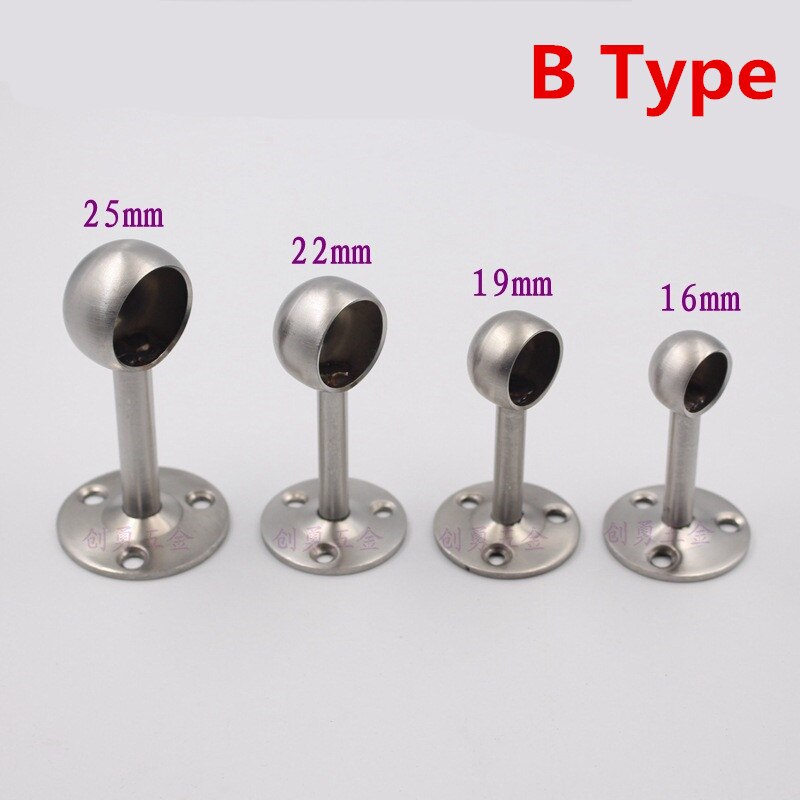 4 Stks/partij 25Mm Sterke, Rvs Pijp Ondersteuning, Garderobe Kledingstang Flens, balkon Vaste Droogrek Base, Meubels Onderdelen