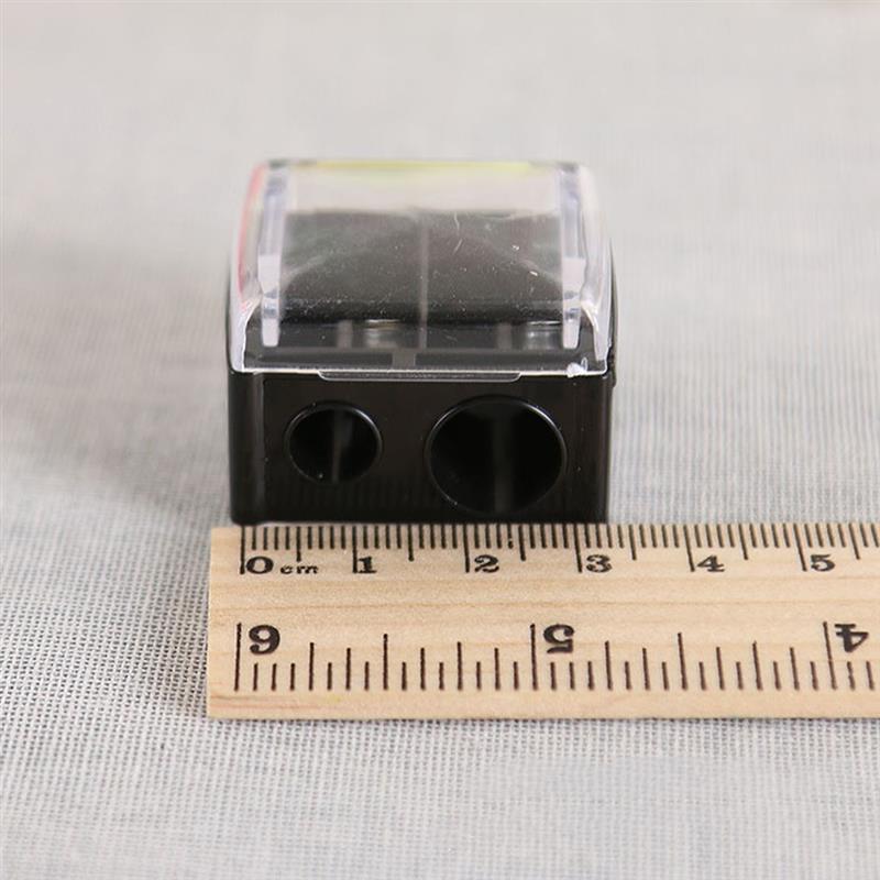 Cosmetic Pencil Sharpener Portable Eyebrow Eyeliner Sharpening Tool with 2 holes Women Cosmetic Tool