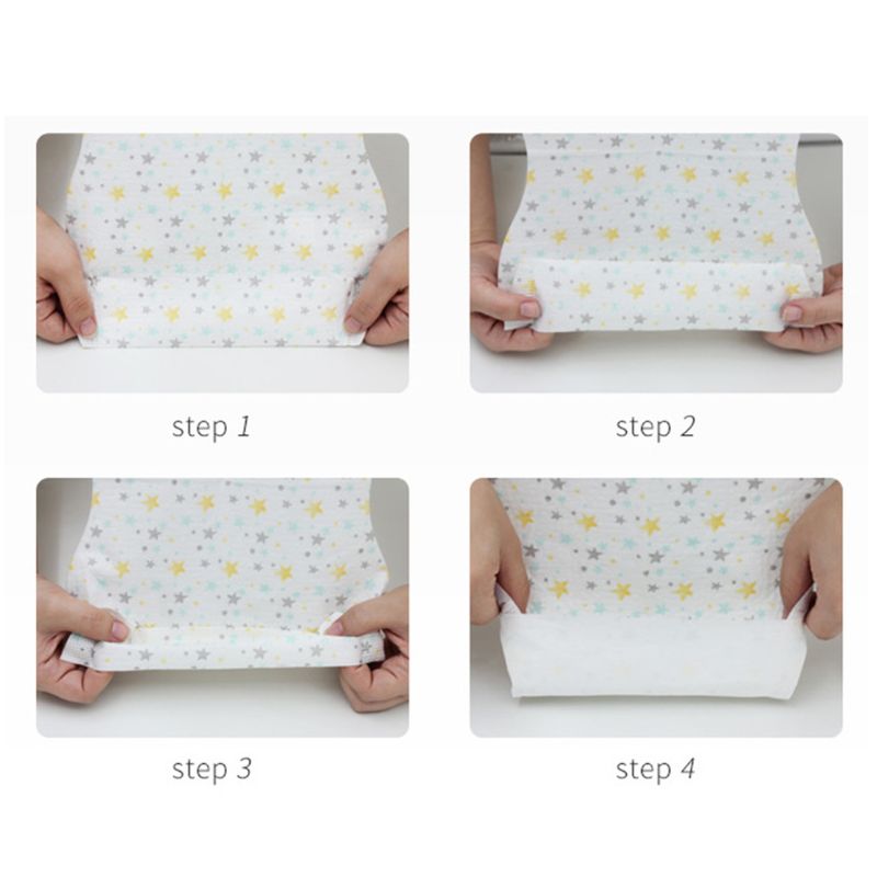 20Pcs Unisex Baby Wegwerp Slabbetjes Niet-geweven Bandana Speeksel Handdoek Zuigelingen Verstelbare Waterdicht Burp Doek Voor Home Reizen gebruik