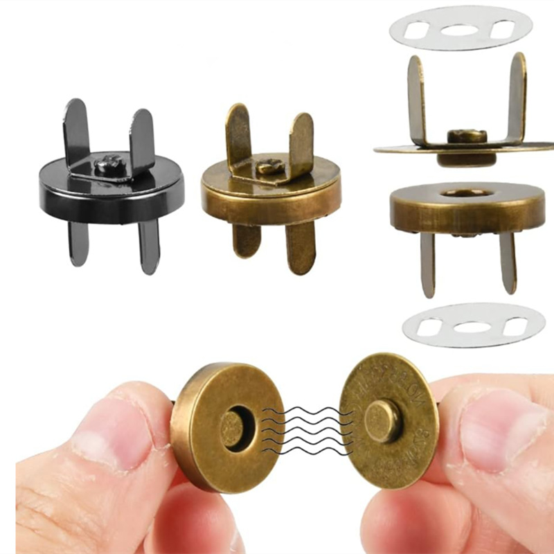 5/50set Magnetic Snap Button Invisible No-stitch Bag Fasteners Clasps Handbag Purse Crafts Parts Mini Wallet Adsorption Buckles