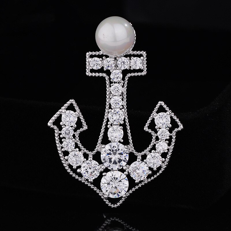 Rote bäume marken-anstecknadel brosche trendiger anker-schmuck für damen weihnachten