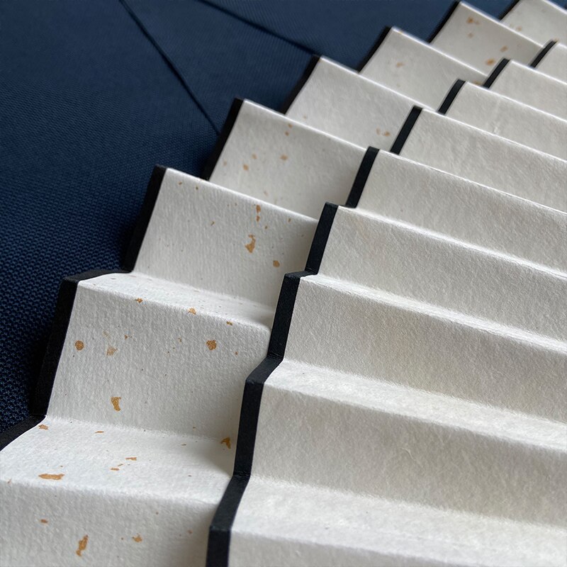 Blank Calligraphy Paper Folding Fan Classical DIY Xuan Paper Fan Artist Brush Calligraphy Ink Painting Paper Fan Art Supply