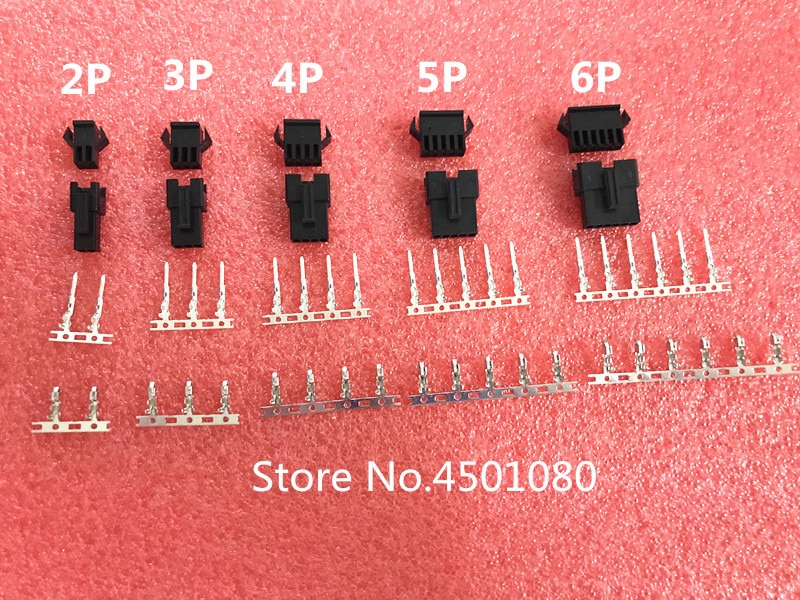 400 stks/set 2.5mm Pitch 2 3 4 5 6 Pin JST SM Mannelijke & Vrouwelijke Plug Behuizing Pin Header crimp Terminals Connector Kit