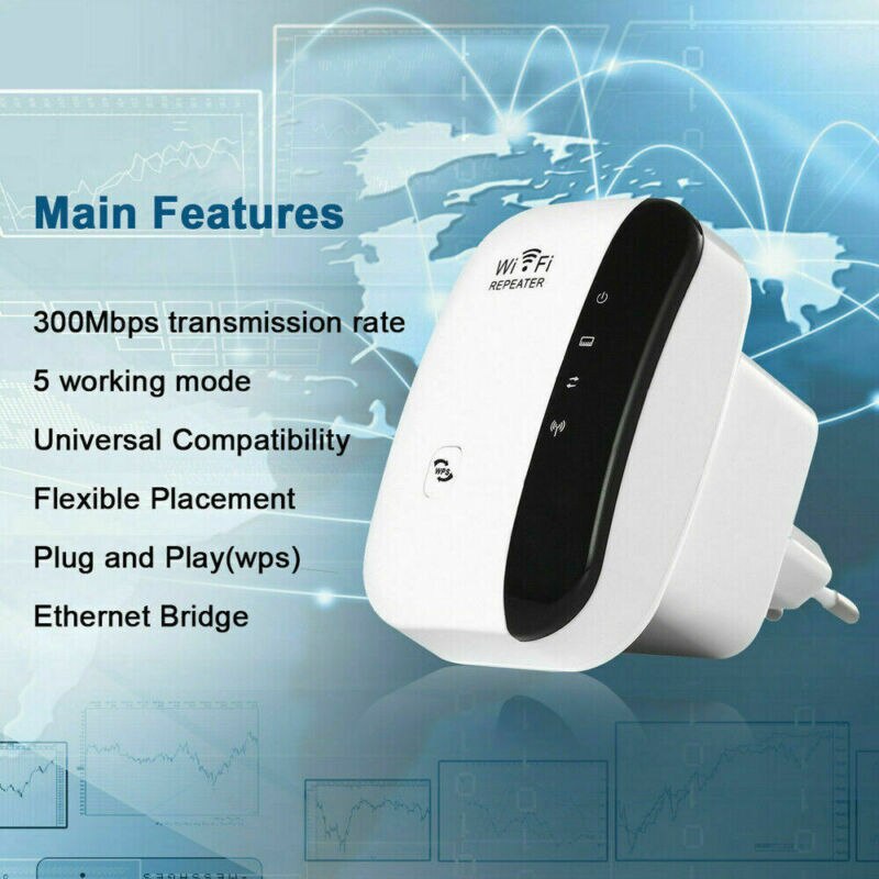 Wifi Blast Draadloze Repeater Wifi Range Extender 300Mbps Versterker Booster 300M