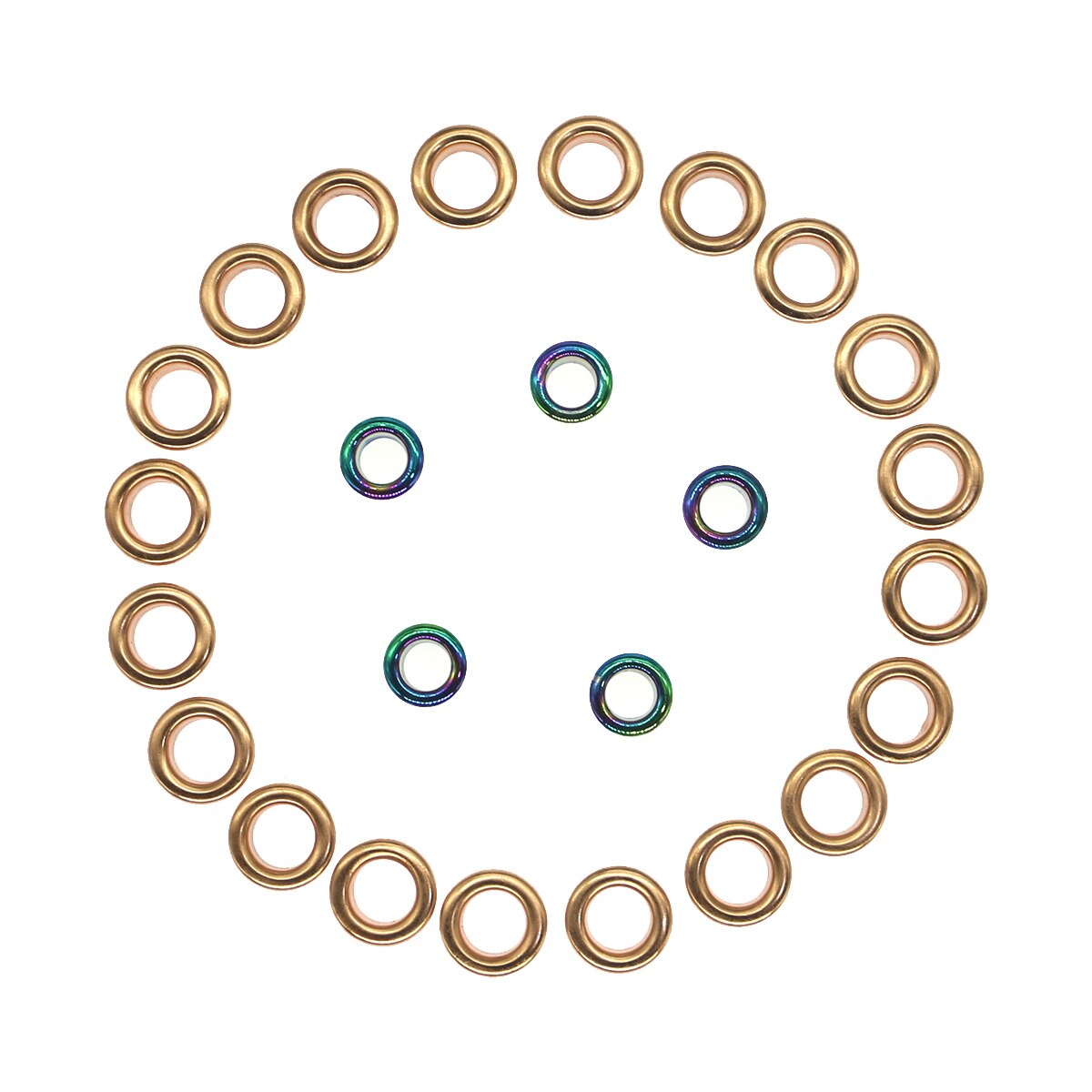Produkter tyllesæt tyller øjer med kobber, drømmefarve og kobberagtig  (1/5 1/4 1/3 tommer indvendig diameter) tilbehør