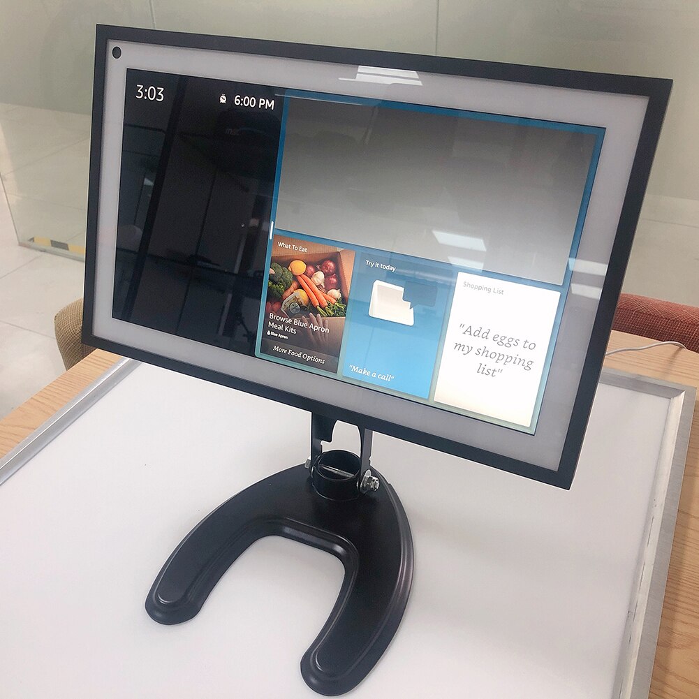 Universal Rotating Desktop Aluminum Alloy Bracket Stand for Echo Show 15 Introducing Echo Show 15 with Blink Mini Indoor Smart