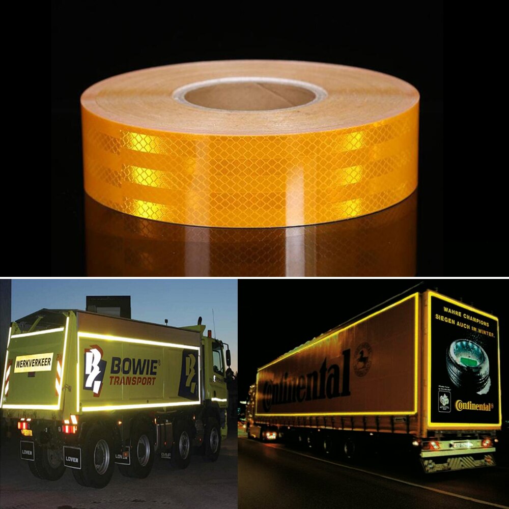 5Cm X 10M/Roll Reflecterende Tape Reflector Sticker Veiligheid Waarschuwing Mark Decal Voor Auto Accessoires
