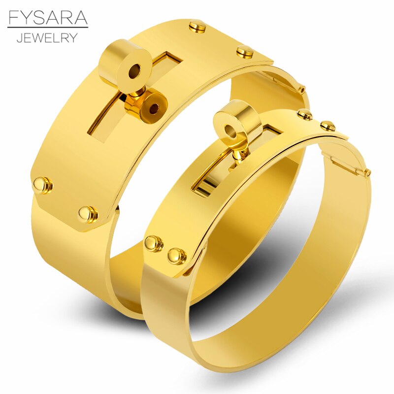 FYSARA 21mm/12mm Große Breite Geschmack Armbinde & Armreif Für Männer Frauen Felsen Schmuck Pulseiras Edelstahl stahl Manchette
