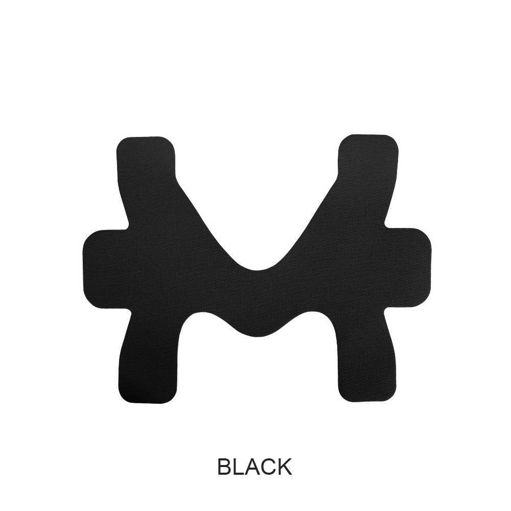 Cinta de tobillo de kinesiología precortada, soporte de compresión, vendaje elástico para pies, envoltura protectora, Protector deportivo para pies: Negro / Extralargo