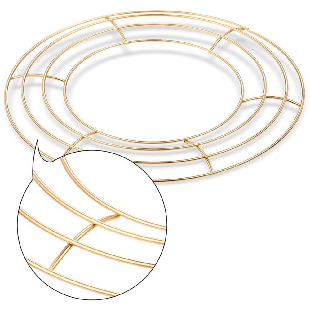Circle Ring Garland Hoop Wire Form Artificial Flowers Iron DIY Hanging Party Ins Wind Metal Frame Decorative Wreath Loop