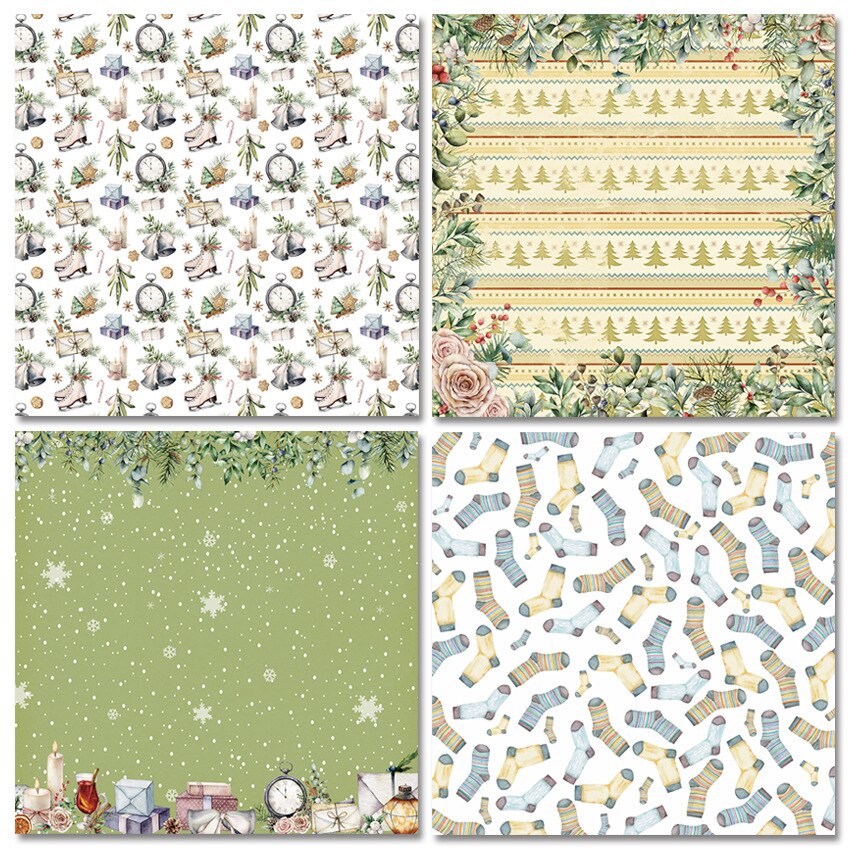 24 sheets 6"X6"the winter season Pattern Scrapbooking paper pack handmade craft paper craft Background pad