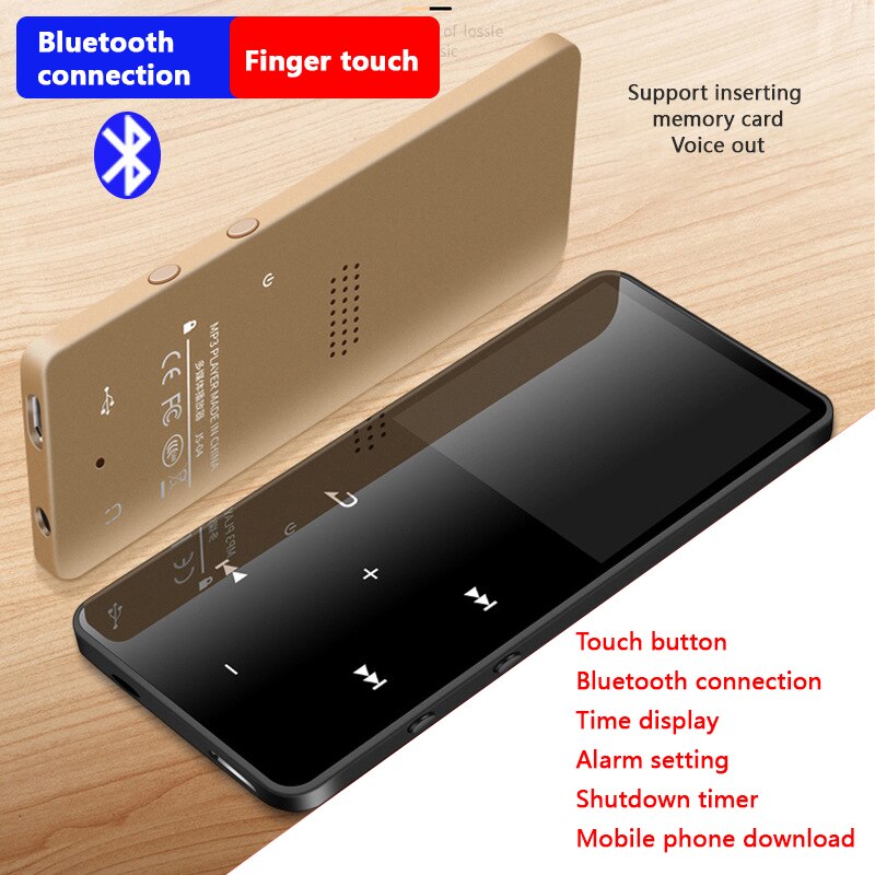 3C YZ MP4 Player With Bluetooth 4GB 8GB 16GB Music Player With Touch Key Fm Radio Video Play E-book Hifi Player MP4