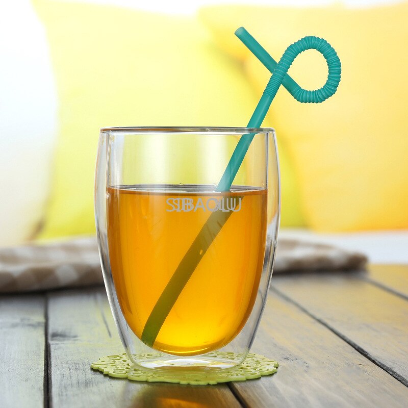 Tasse en verre à Double paroi, 1-6 pièces, résistante à la chaleur, transparente, pour le café, le thé, l'eau,