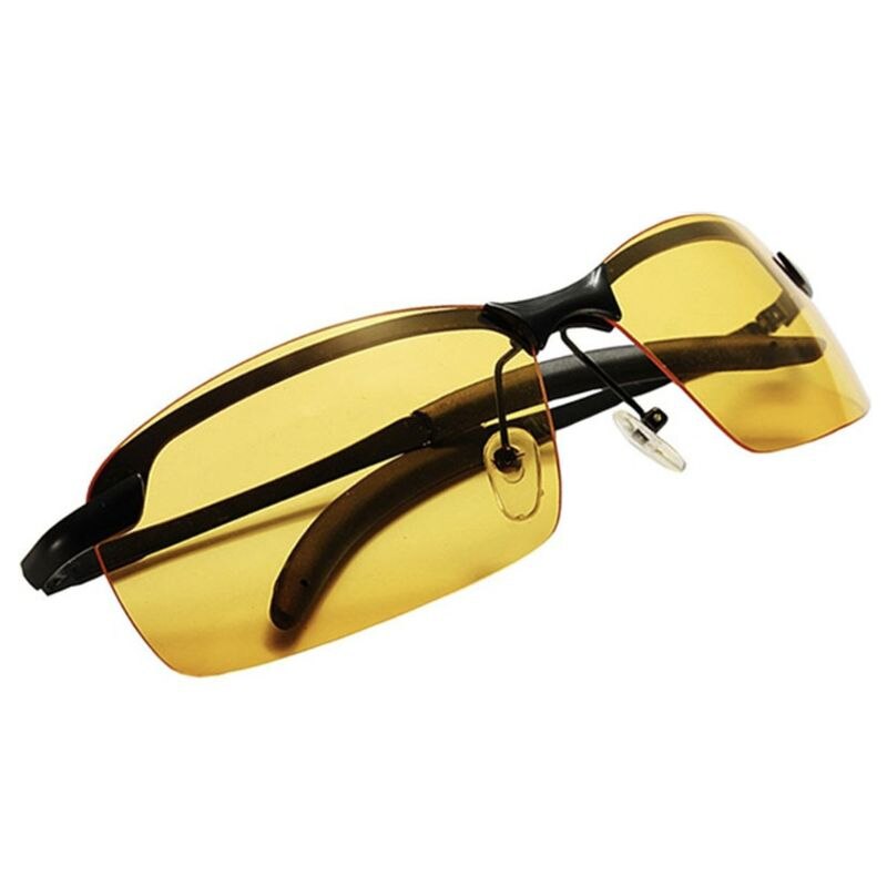 Mænd polariserede kørselsbriller beskyttelsesbriller reducerer blænding nattesyn briller: En sort ramme