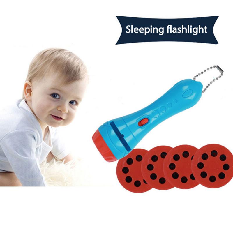 Children&#39;s Projector Flashlight Early Education Bedtime Storytelling Projector Flashlight Baby Sleep Tale Science Education Toy